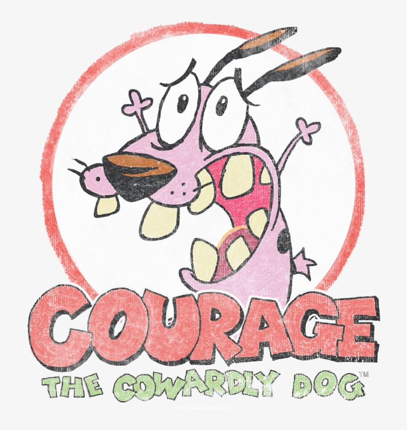 Courage The Cowardly Dog Vintage Courage Juniors T-shirt - Courage The Cowardly Dog, transparent png