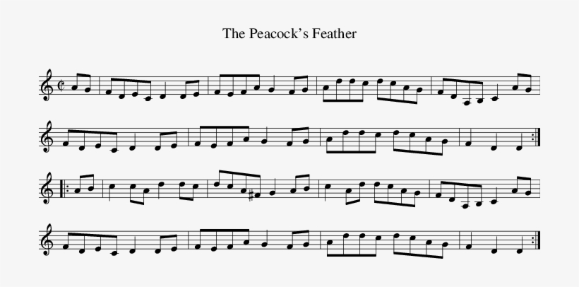 Listen To Peacock's Feather, The - Rolling Wave Jig Sheet Music, transparent png