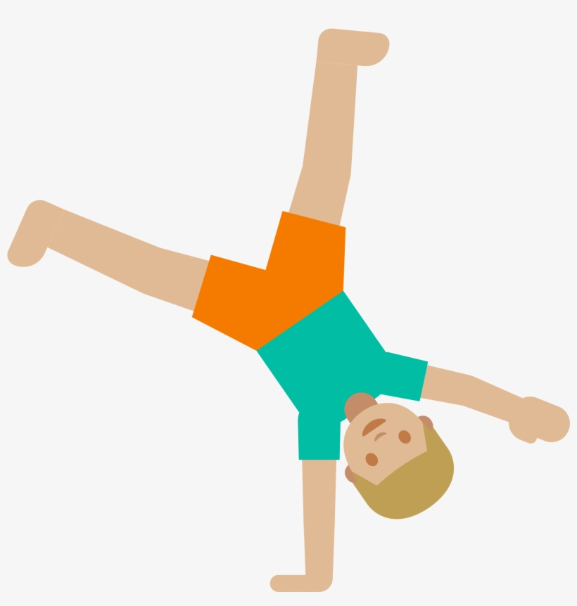 Open - Cartwheel Emoji, transparent png