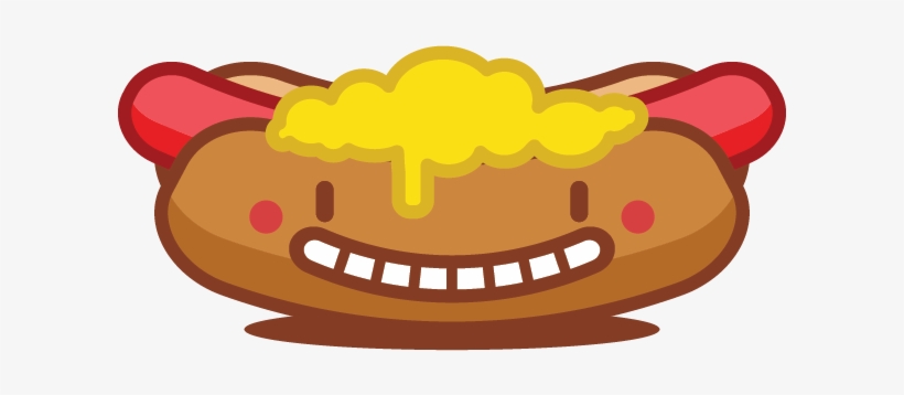 Hotdog Emoji By Fábio Rex - Hot Dog, transparent png
