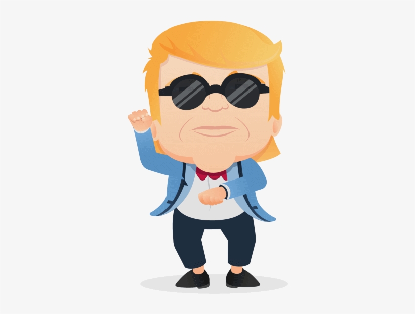 Trump Kpop Dancing Emoji Dance 394x594 Png Download Pngkit