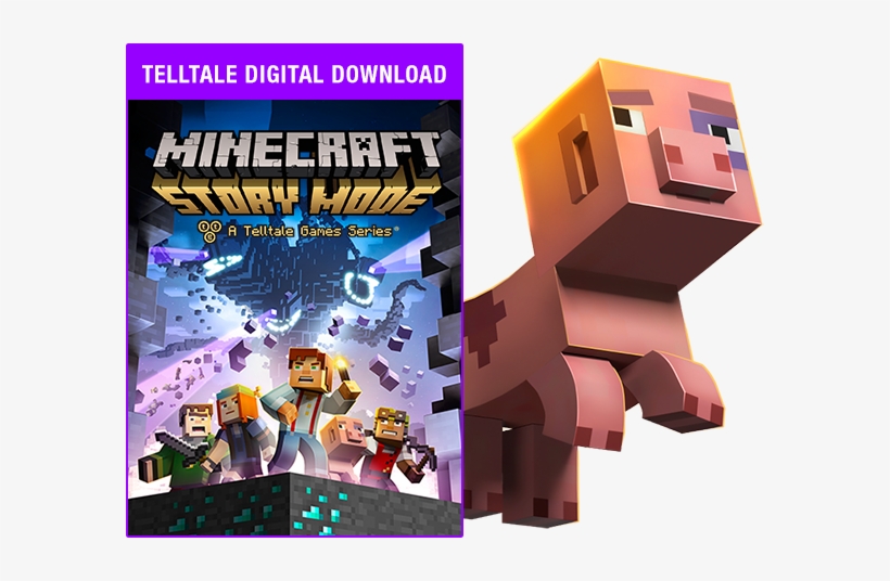 Story Mode Is An All New Narrative Driven Game Series - Minecraft: Story Mode (ps4), transparent png