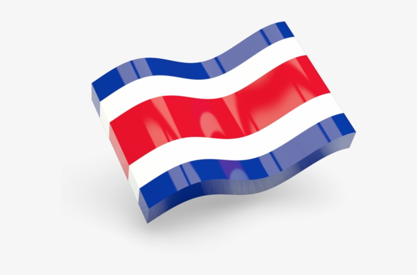 Illustration Of Flag Of Costa Rica - Costa Rica Flag Waving Gif, transparent png