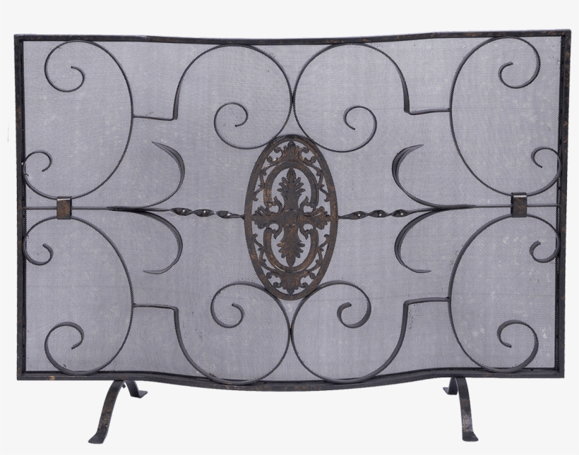 Serpentine Medallion Scroll Metal Decorative Fireplace - Old World Design Serpentine Center Medallion Fireplace, transparent png
