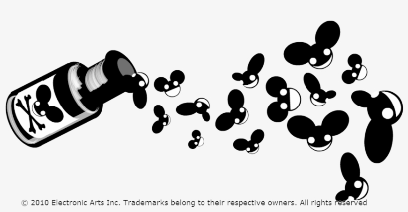 Skate 3 Logo Png - Deadmau5 Pill Bottle Shirt Mens S White Drugs Xtc Dance, transparent png