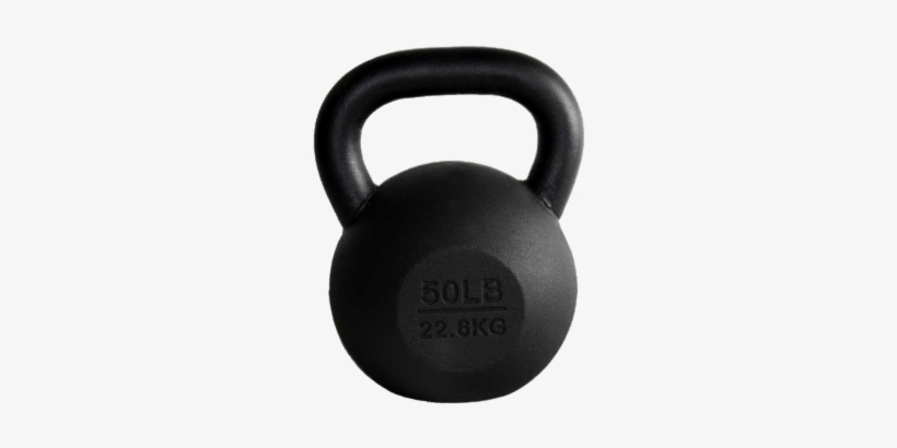 50lb Kettlebell - Black Kettlebell, transparent png