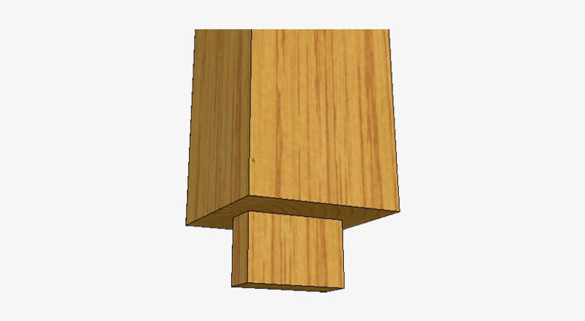 3d Stanard Post Tenon At Bottom T1 - Framing, transparent png