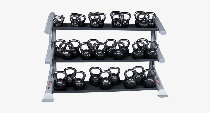 3-tier With Optional Kettlebells - Body Solid 3 Tier Pcl Commercial Kettlebell Rack, transparent png