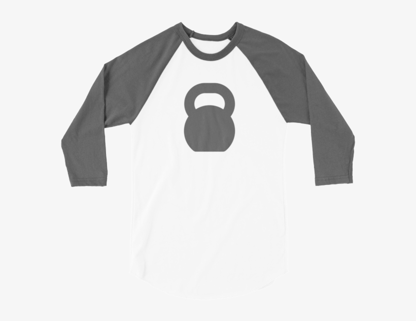 Kettlebell 3/4 Sleeve Raglan Shirt - Raglan Sleeve, transparent png
