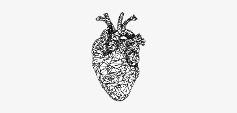 Black And White Heart Drawing, transparent png