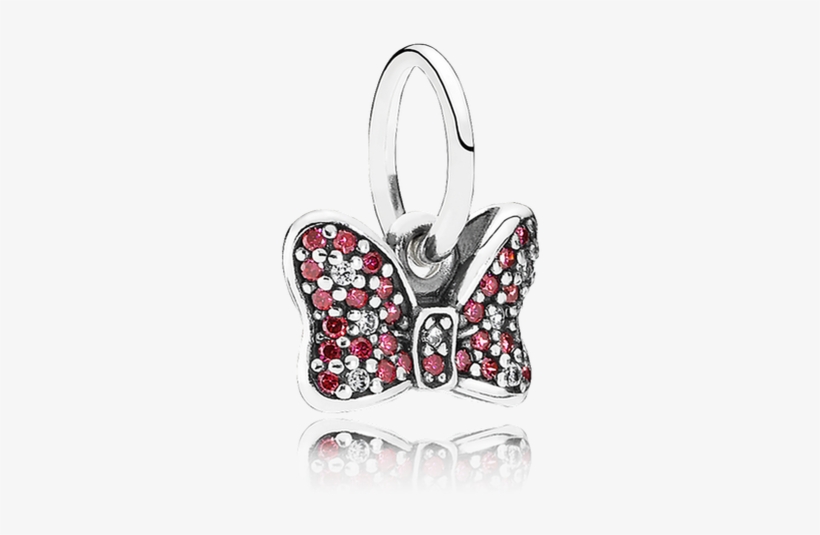 Minnie - Authentic Pandora Silver Charm Bead Minnie's Sparkling, transparent png