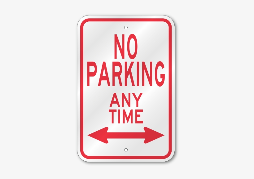 JIAMING No Parking Any Time Sign With Arrows, No Parking Sign, Any Time Sign, (2 Pack - View #8