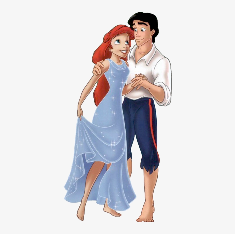 Ariel & Eric Together Clipart - Ariel And Eric Png, transparent png