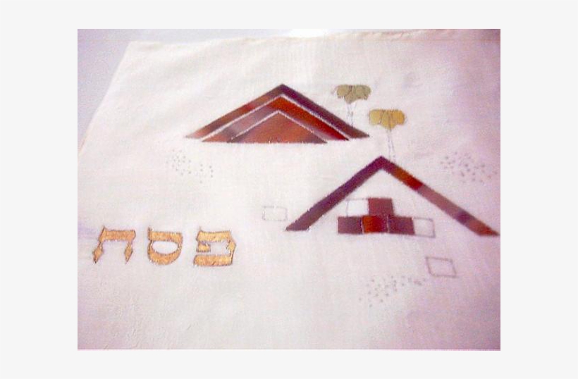 Matzah Cover Pyramid - Matzah Cover With Red Pyramid Design By Galilee Silks, transparent png