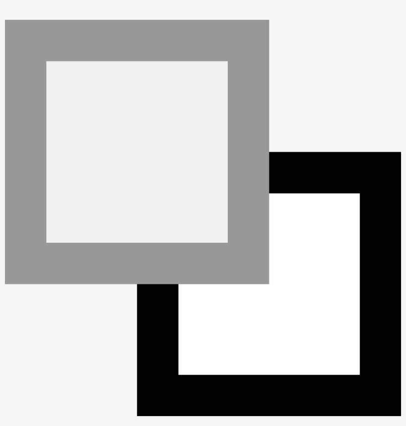 X-mouse Controls Logotype, An Active Window Below A - Monochrome, transparent png