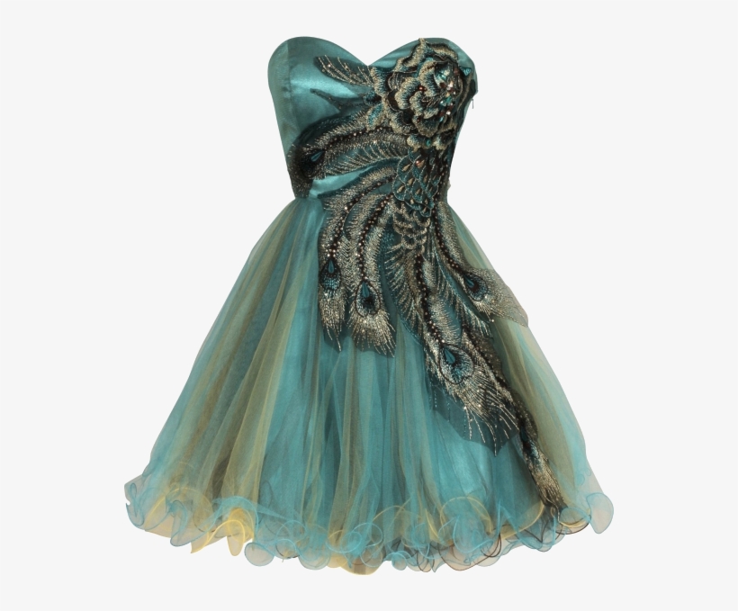 Metallic Peacock Embroidered - Masquerade Ball Peacock Dress, transparent png