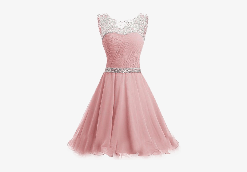 Short Chiffon Open Back Prom Dress With Beading Evening - Cocktail Dress, transparent png