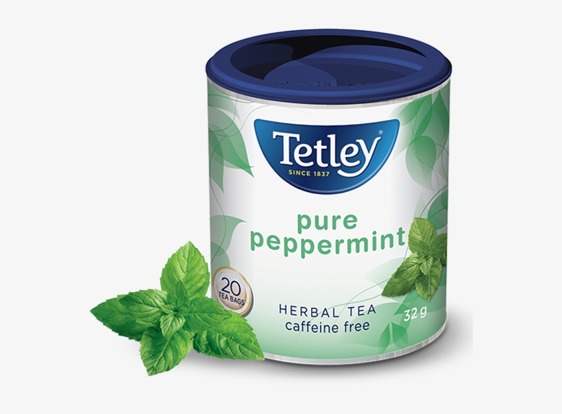 Tetley Pure Peppermint - Tetley Green Tea Mint, transparent png
