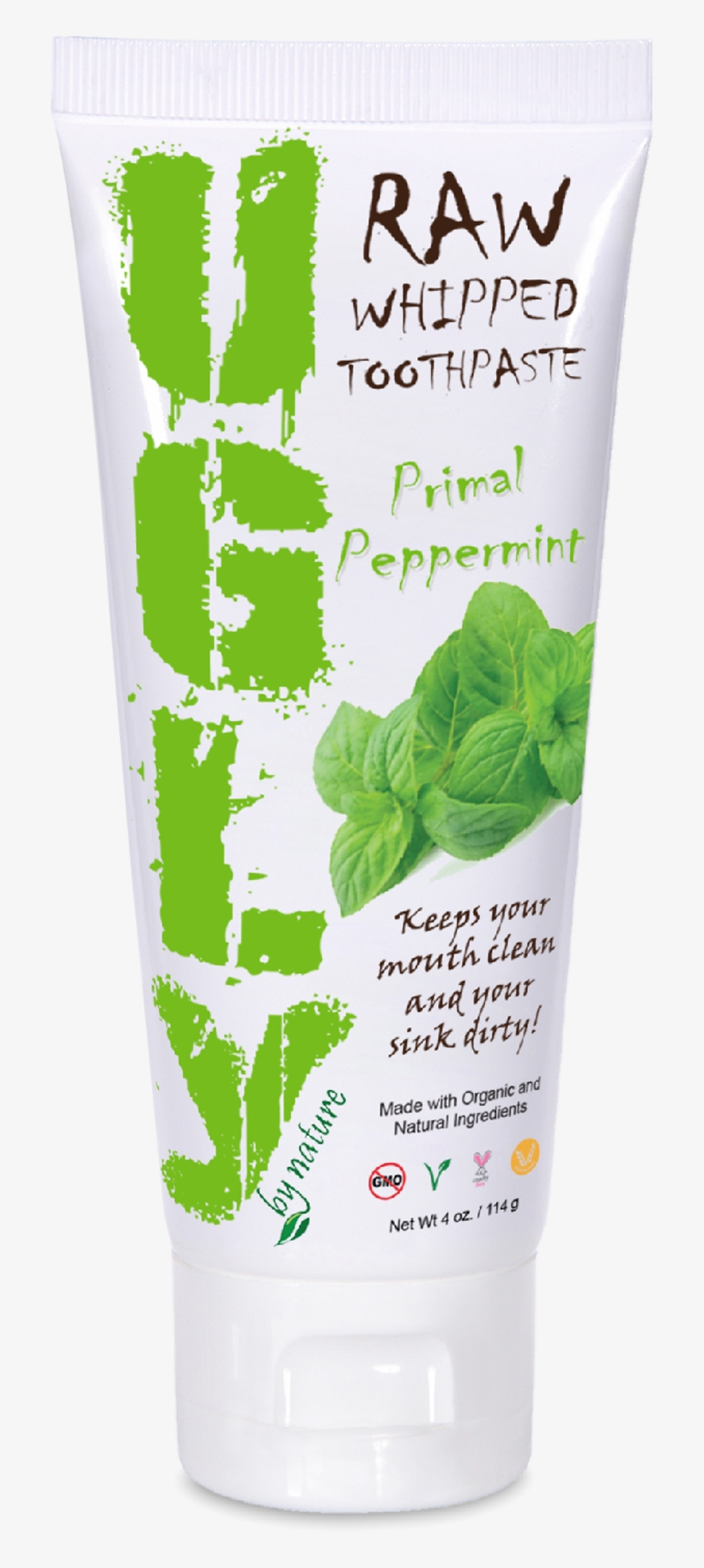 Peppermint Fluoride Free Toothpaste Ugly By Nature - Ugly Toothpaste, transparent png