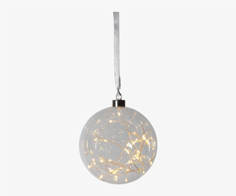 Glass Bauble Glow - Jako-o Led-glaskugel 15 Cm Silber, transparent png