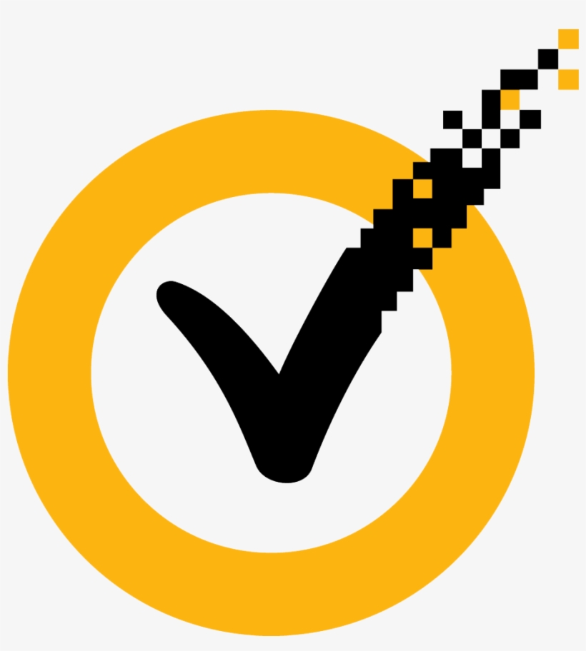 Png Freeuse Stock Logo Yellow Circle Black Tick - Symantec New, transparent png