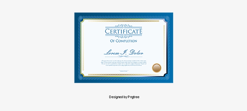 Blue Box Certificate, Certificate Box, Certificate, - Euclidean Vector, transparent png