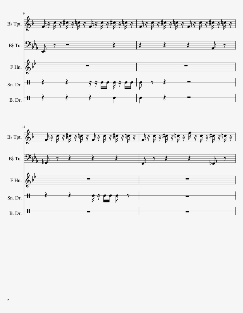 Global Offensive Sheet Music 2 Of 5 Pages - Csgo Trumpet Sheet Music, transparent png