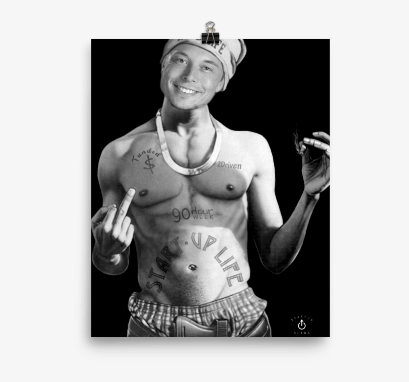 Elon Musk Startup Thug Life, transparent png