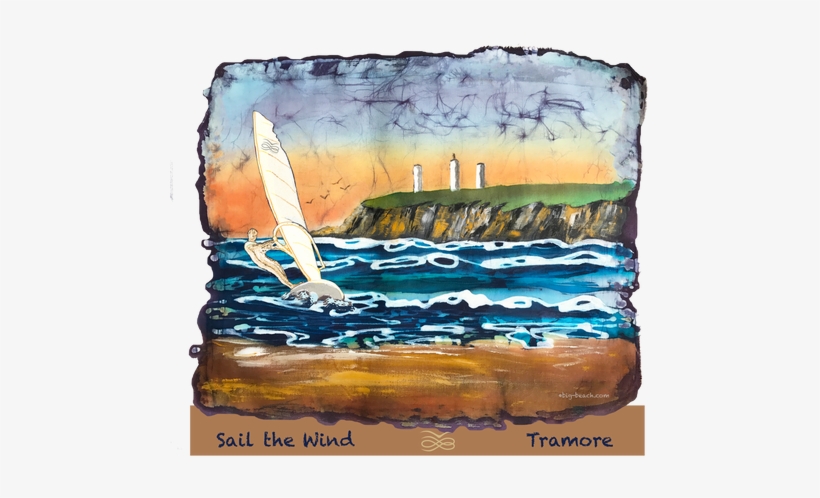 Sail The Wind Tramore 100% Cotton Hoodie In Green, - Watercolor Paint, transparent png