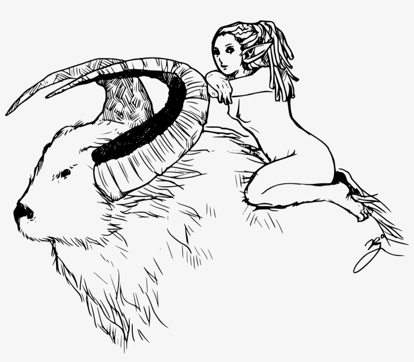 This Free Icons Png Design Of Fantasy Beast And Lady, transparent png