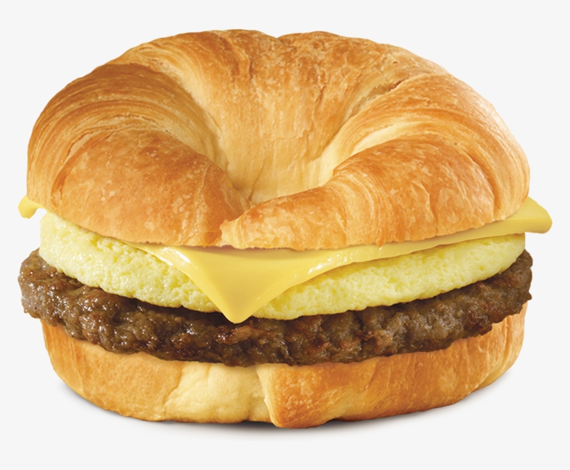 Sausage, Egg & Cheese Croissant - Ham And Cheese Sandwich, transparent png