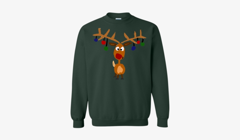 Ugly Christmas Sweaters Cool Funny Rudolph Red Nosed - Cool Funny Rudolph The Red-nosed Reindeer Art Womens, transparent png