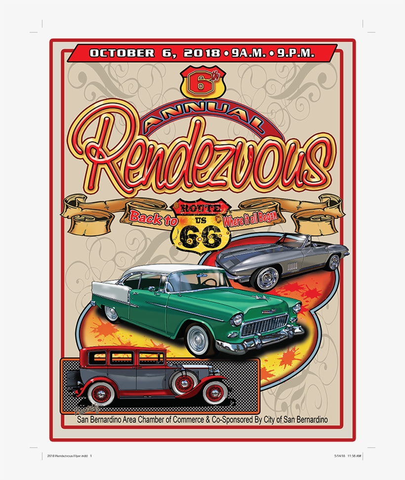 2018 Rendezvous Back To Route 66 Car Show - Route 66 Car Show San Bernardino 2018, transparent png