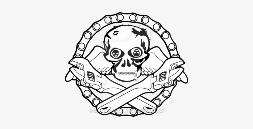 Sookie Chain Skull Logo T-shirt Design By Sookiesooker - Openclipart, transparent png