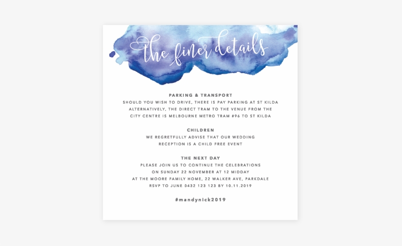 Watercolour Information Card - Watercolor Painting, transparent png