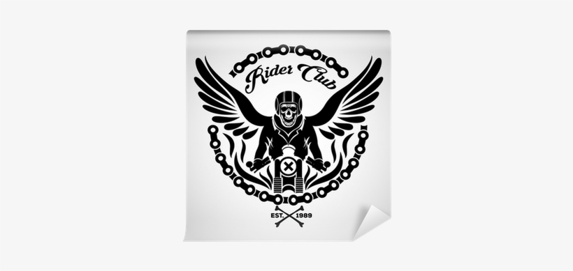 Vector Biker Logo Free, transparent png