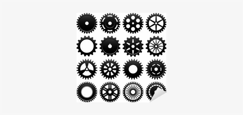 Wood Flourishes 3/pkg-cogs, transparent png