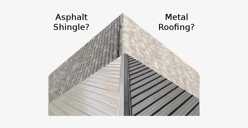 Choosing Between Asphalt Shingle Metal Roofing - Metal Roofing Asphalt, transparent png