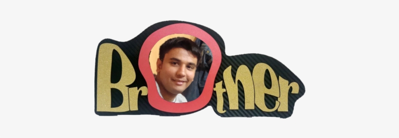 Glitter Insert Frame "brother" - Picture Frame, transparent png