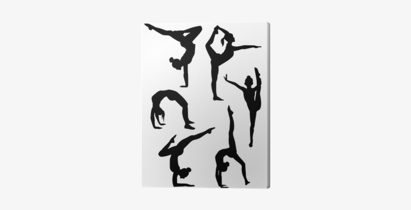 Yoyoyu Six Dance Girls Gymnastics Wall Sticker Sport, transparent png