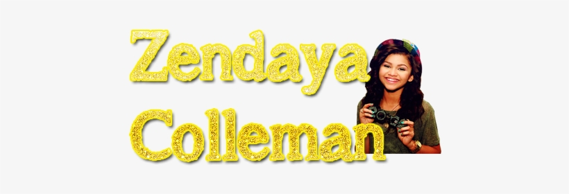 Graphic Black And White Colleman Name Png By Famoustarspatytutus - Zendaya Name Png, transparent png