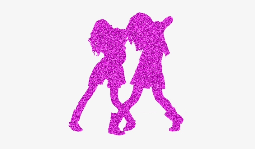 Silueta Png De Bella Y Zendaya - Illustration, transparent png