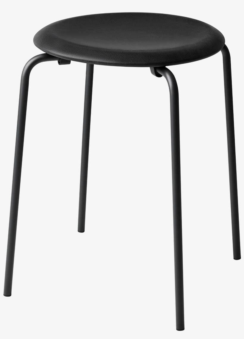 Dot Stool In Black Cowboy Leather And Black Powder - Chair, transparent png