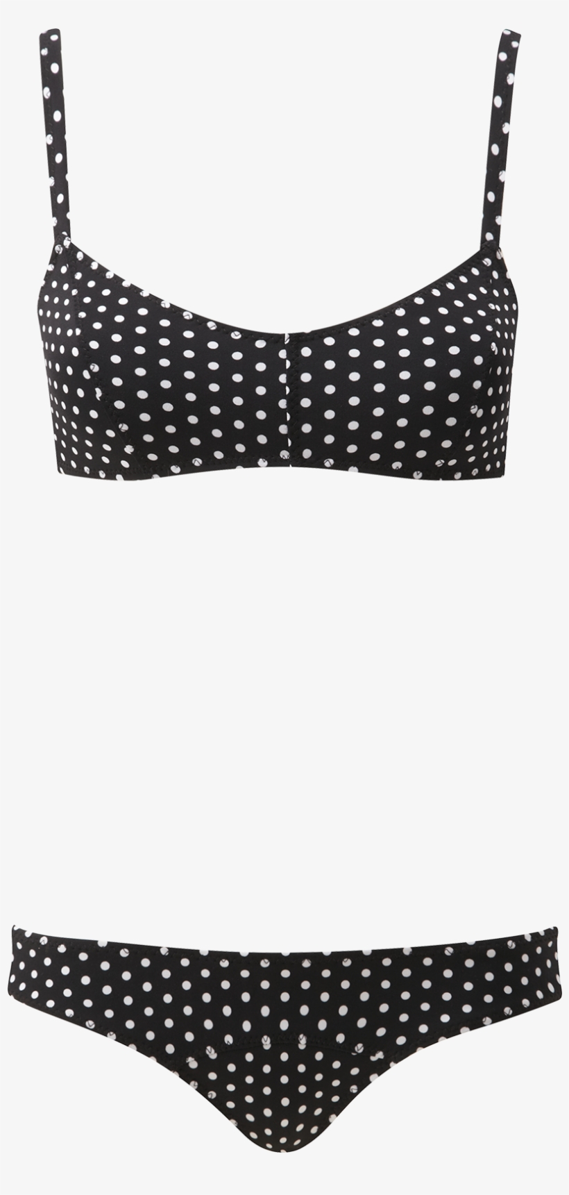 Genevieve Black Polka Dot Bonded Bikini - Dress, transparent png