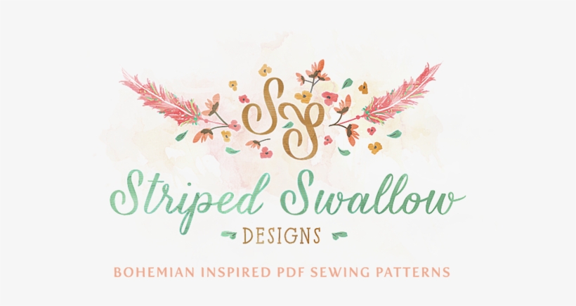 Striped Swallow Designs - Striped Swallow Designs Wildflower Kimono Pattern, transparent png