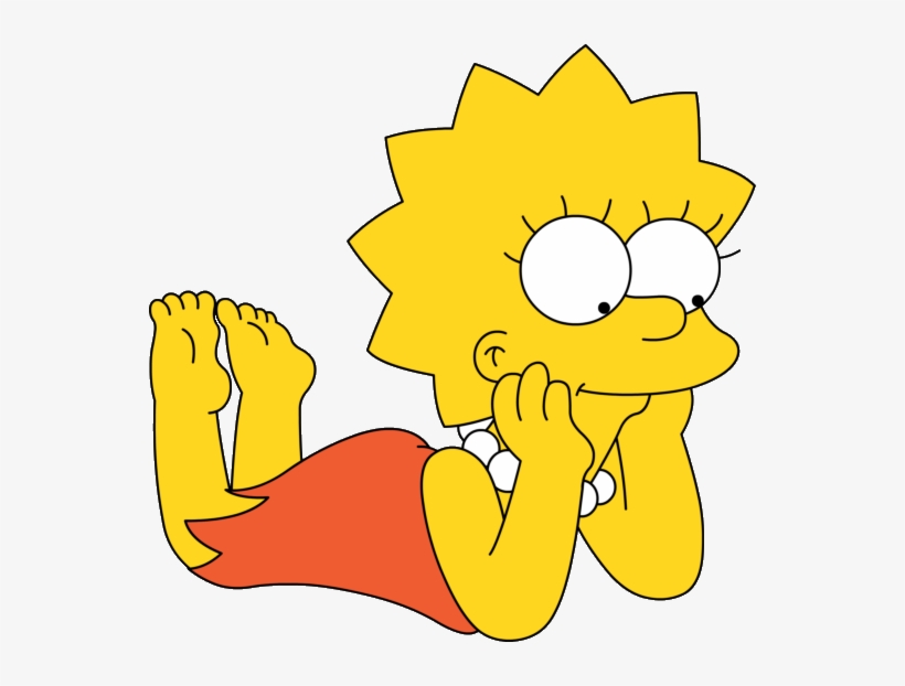 Share This Image - Lisa Simpson Lying Down - 550x542 PNG Download - PNGkit