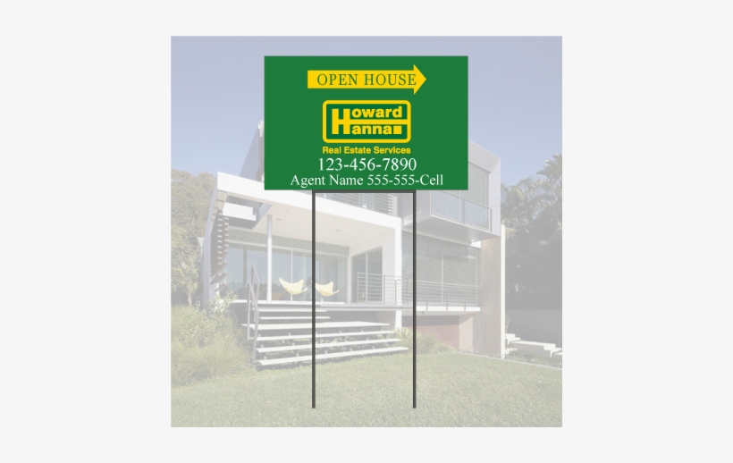 Directional Sign With Color Photo, Heavy Step-stake - Howard Hanna, transparent png
