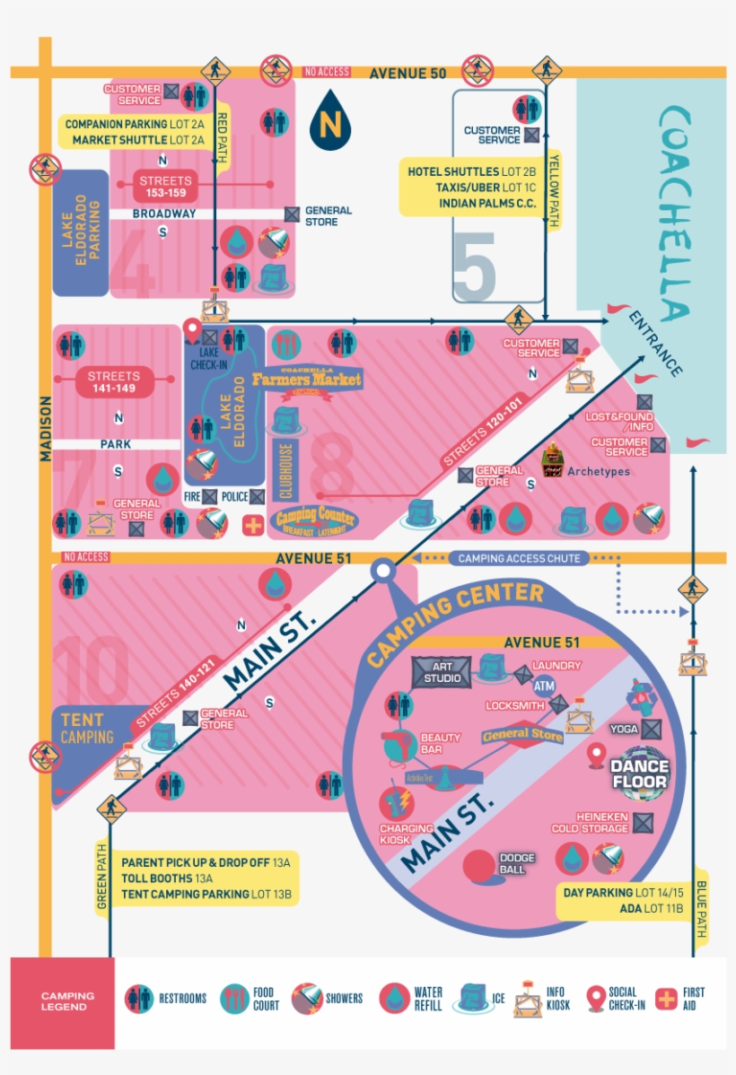 Maps 2014 [archive] - Coachella Valley Music And Arts Festival, transparent png
