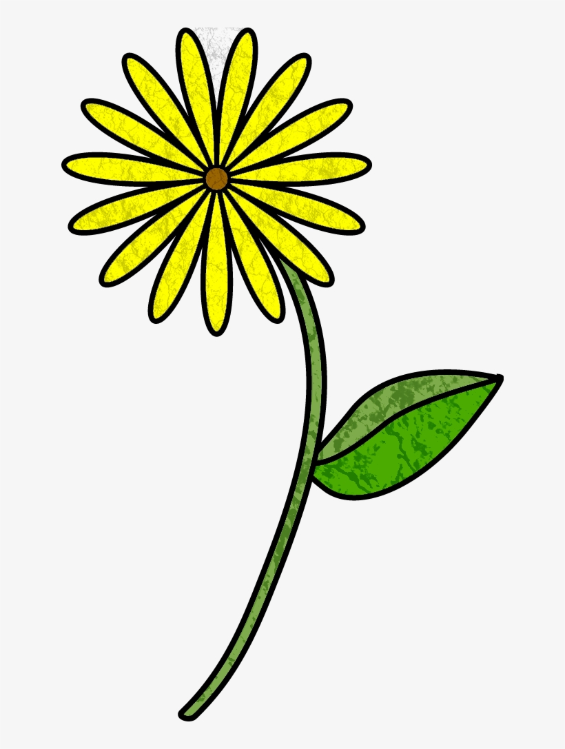 Flower Stem Template Simple Flower With Stem 642x1007 PNG Download