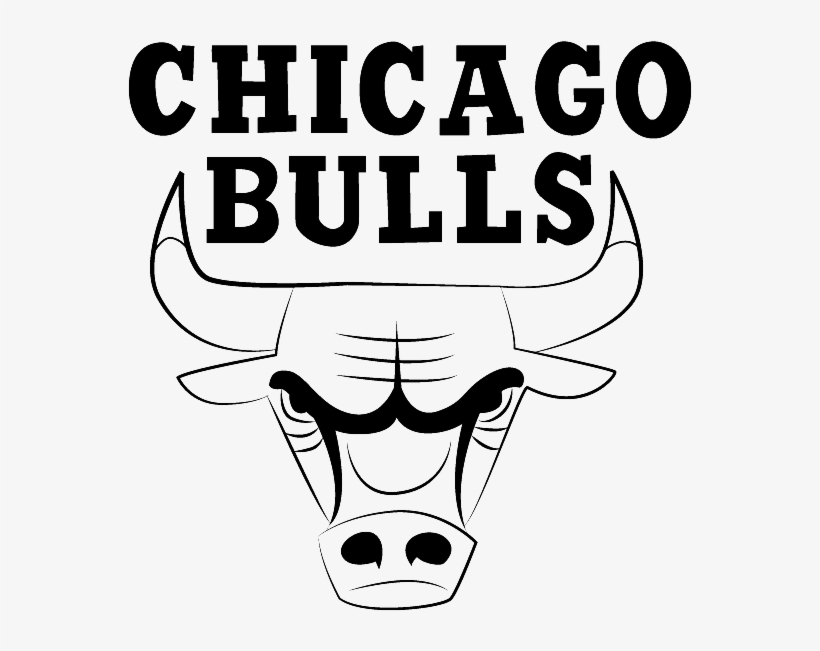 Chicago Bulls Png Pic - Chicago Bulls Logo Black And White, transparent png
